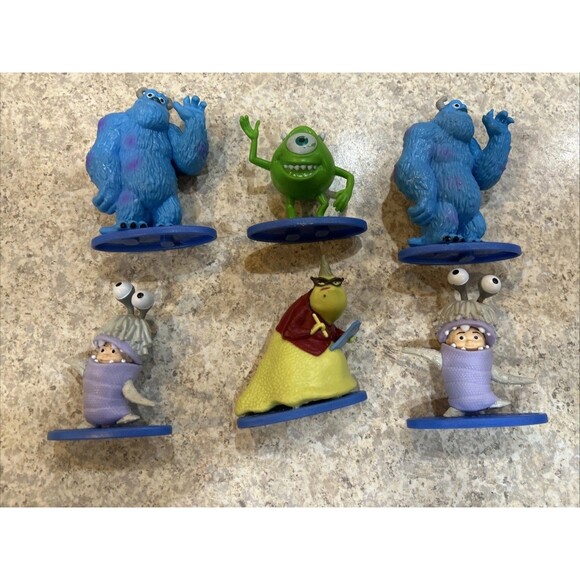 Disney Pixar Monsters Inc Figures Set Lot 6 Sulley Mike Roz Boo - Picture 4 of 4